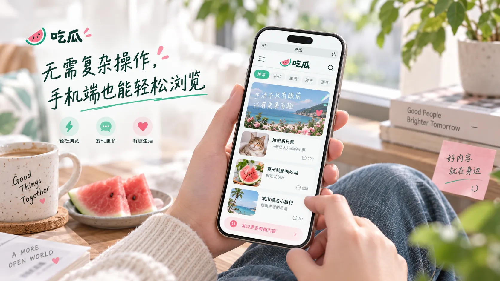 移动端连续阅读界面示意
